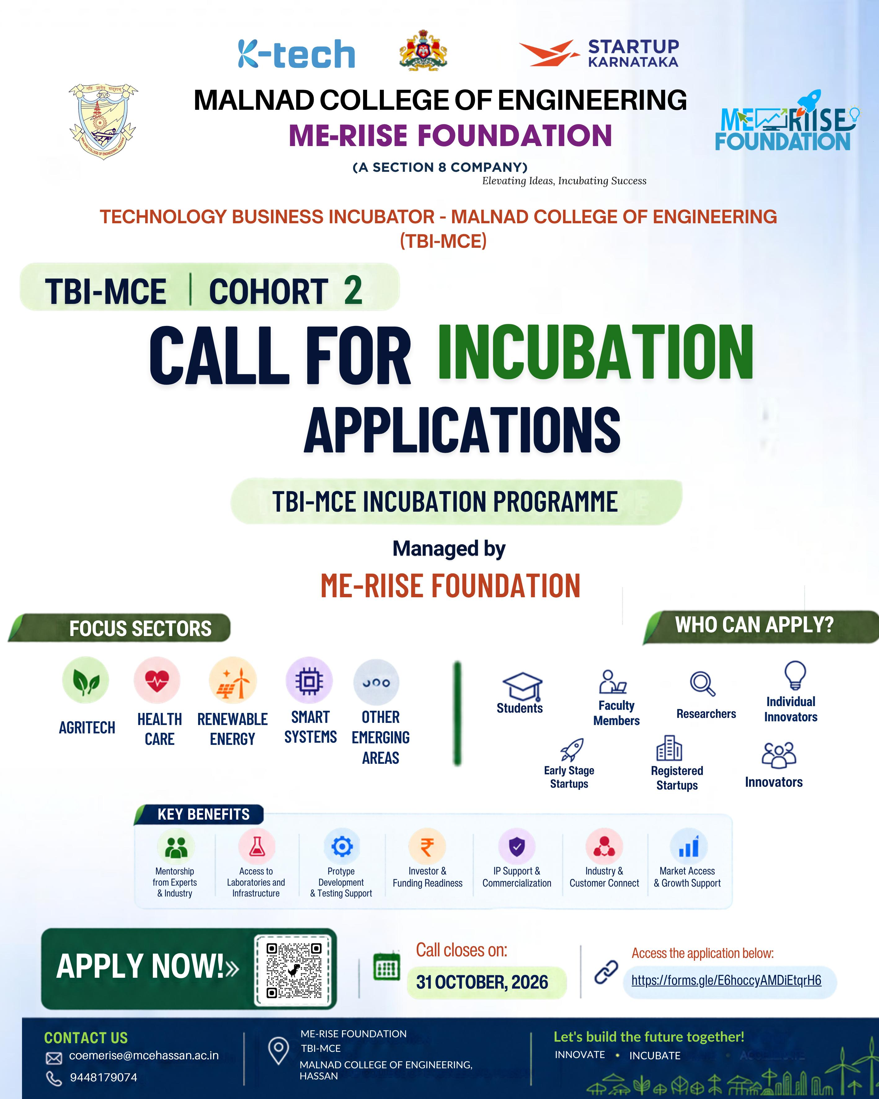 TBI-MCE Cohort 2 Incubation Program poster